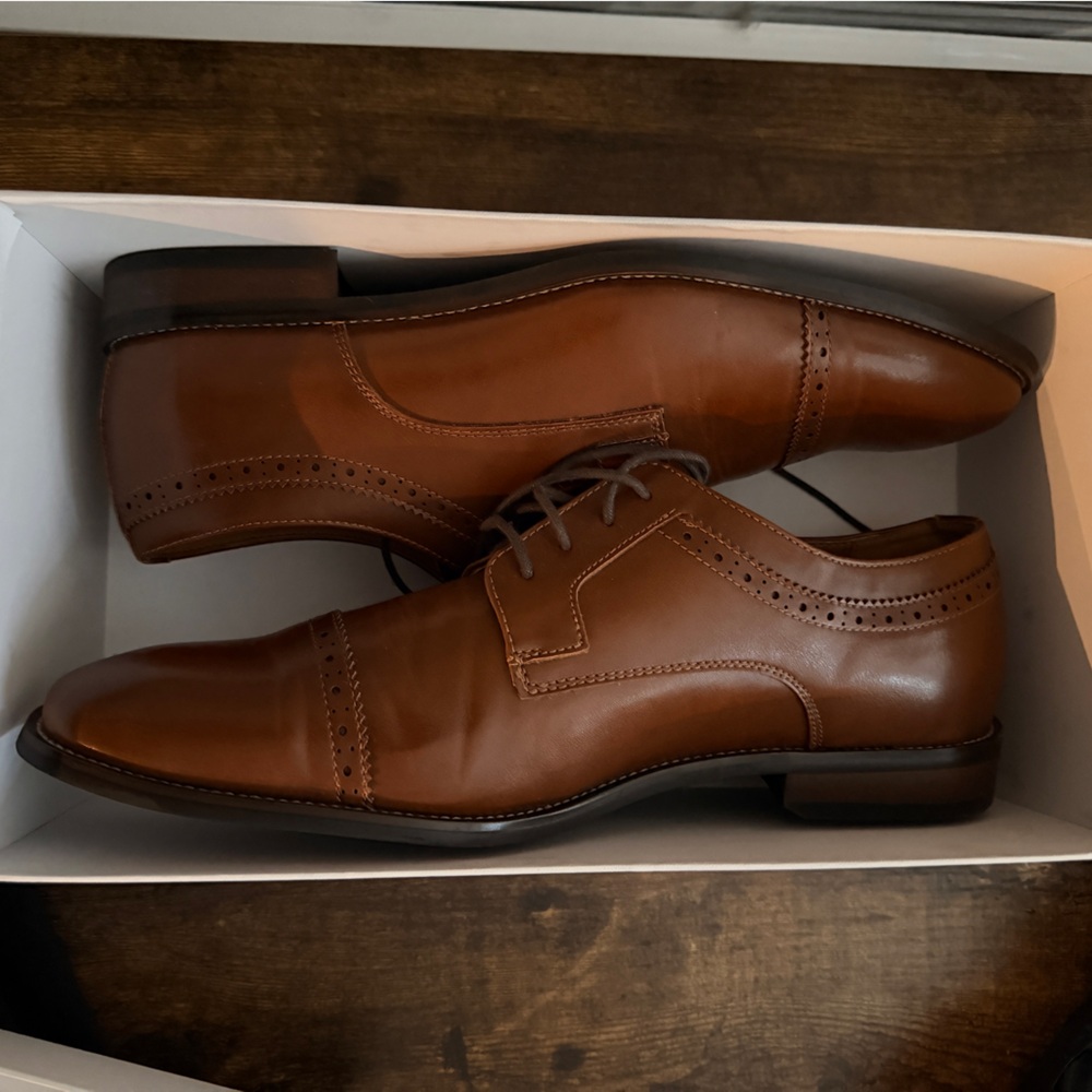 Oliver Cabell Tan Leather Derby Oxfords